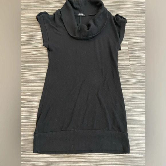 Chic Timing Brand Cowl Neck Black T-Shirt XS/S - Picture 2 of 5